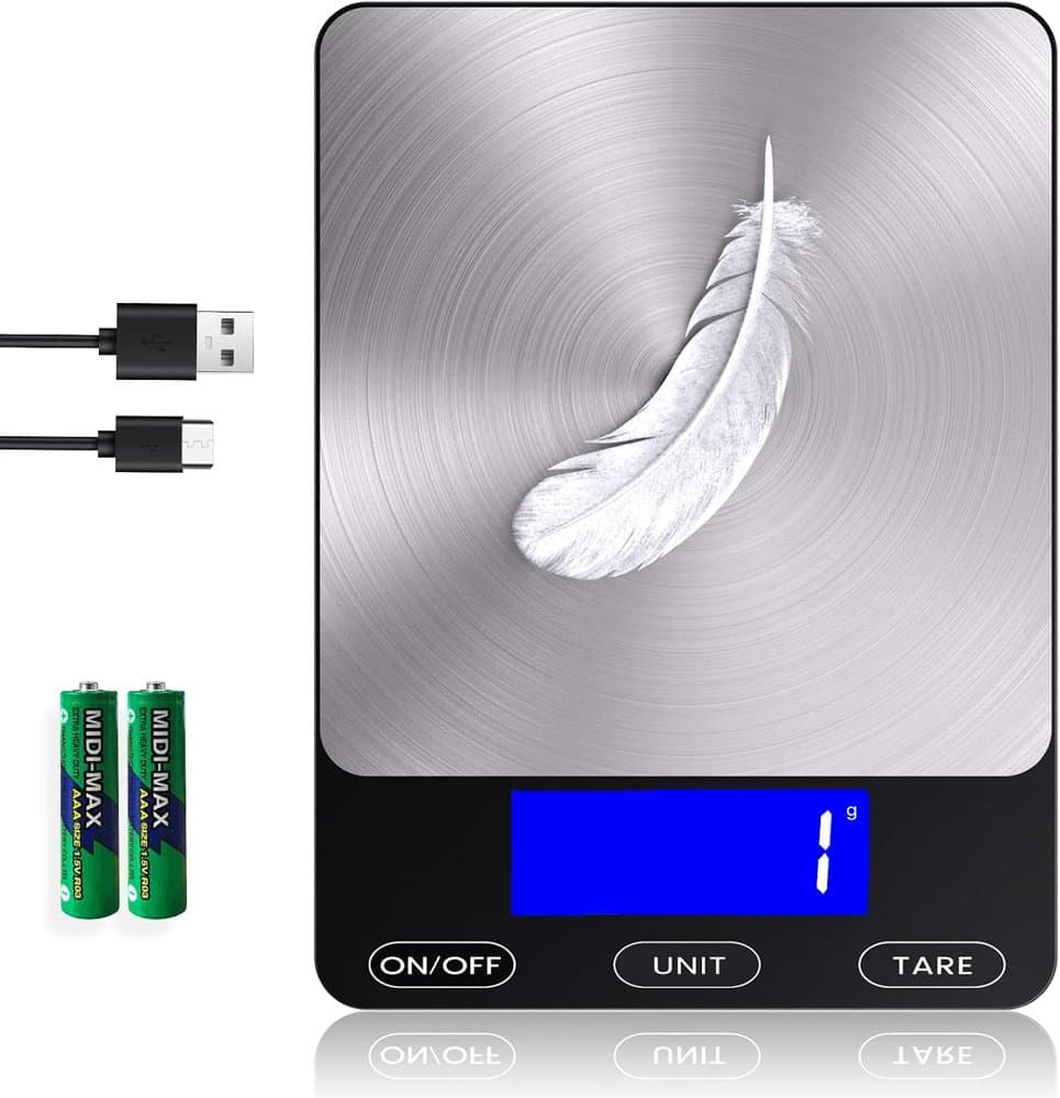 GGQ Food Scale -33lb Digital Kitchen Scale for Food Ounces Grams product photo