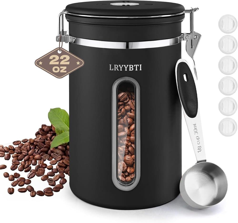 LRYYBTI Coffee Canisters with Window,Airtight Coffee Container,22oz product photo